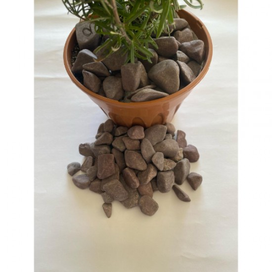 Bordo Dolomit ( 2-4 cm. Boy / 3 kg. ) Dekoratif Çakıl Taşı.