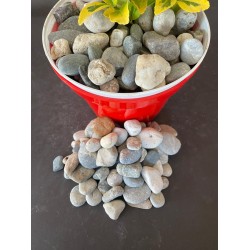  Doğal Nazilli Dere Çakıl Taşı ( 1-2 cm . Boy / 10 kg. ) Bahçe Peyzaj Saksı Taşı