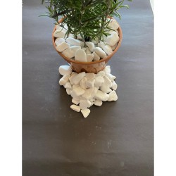  Beyaz Dolomit ( 2-4 cm. Boy / 10 kg. ) Dekoratif Cakıl Taşı