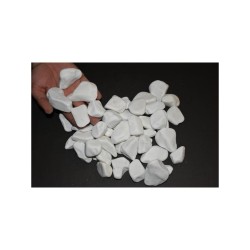 Beyaz Dolomit ( 4-6 cm. Boy / 10 kg. ) Dekoratif Çakıl Taşı
