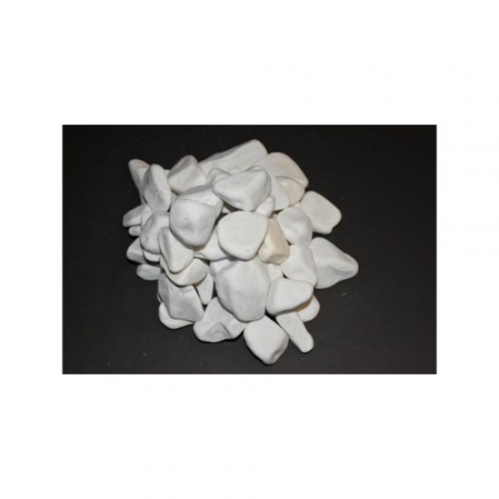 Beyaz Dolomit Taş (4-6 CM. BOY / 5 KG.) Dekoratif Çakıl Taşı.