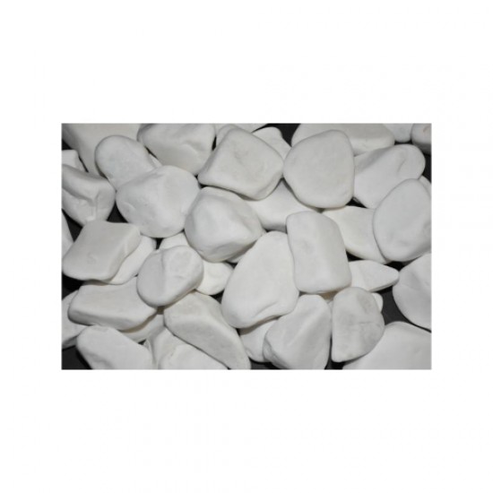 Beyaz Dolomit Taş (4-6 CM. BOY / 5 KG.) Dekoratif Çakıl Taşı.