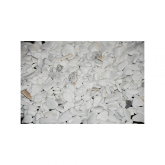 Beyaz Renkli Akvaryum Süs Çakıl Taşı (1-2 cm / 5 kg) – Dolomit Tamburlanmış Dekoratif Taş