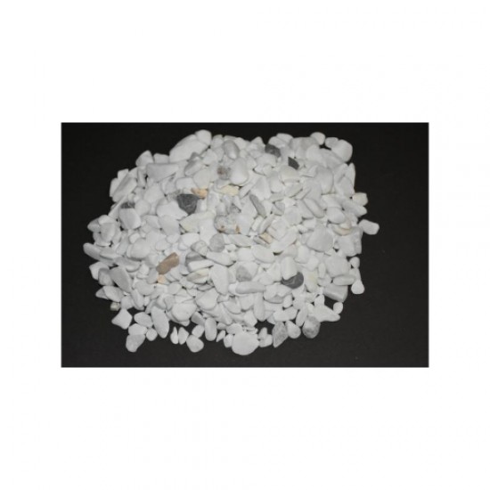 Beyaz Renkli Akvaryum Süs Çakıl Taşı (1-2 cm / 5 kg) – Dolomit Tamburlanmış Dekoratif Taş