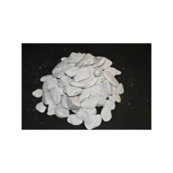 Beyaz Renkli Akvaryum Süs Çakıl Taşı (2–4 cm / 5 kg) – Dolomit Tamburlanmış Dekoratif Taş