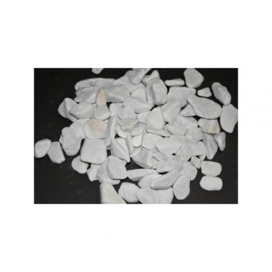 Beyaz Dolomit Kristal ( 2-4 cm. Boy / 3 kg. ) Dekoratif Cakıl Taşı.