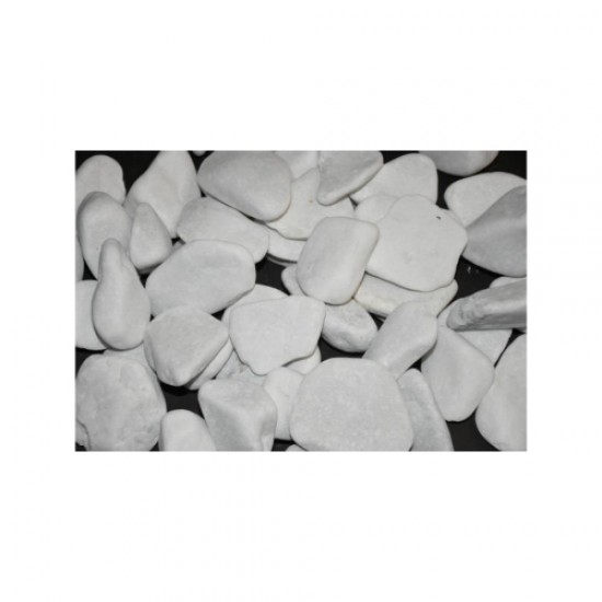 Beyaz Kristal Dolomit ( 4-6 cm. Boy / 10 kg. ) Dekoratif Cakıl Taşı