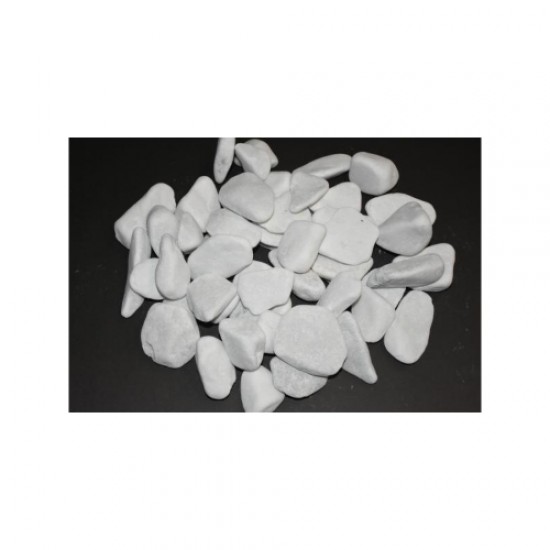 Beyaz Kristal Dolomit ( 4-6 cm. Boy / 10 kg. ) Dekoratif Cakıl Taşı