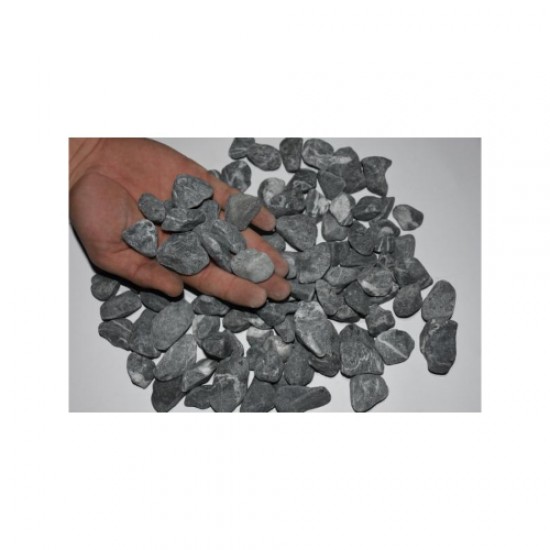 Renkli Antrasit Akvaryum Süs Çakıl Taşı (2–4 cm / 5 kg) – Antrasit Tamburlanmış Dekoratif Taş