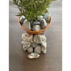  Kırcıllı Dolomit ( 4-6 cm. Boy / 3 kg. ) Antrasit Dekoratif Çakıl Taşı.