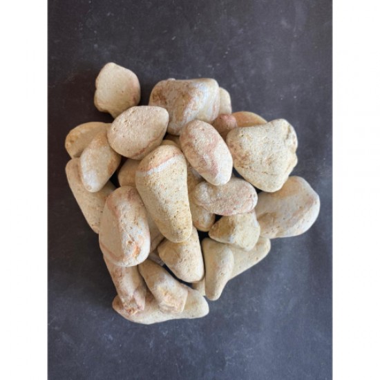 Sarı Çizgili Dolomit Taş ( 3-5 cm. Boy / 10 kg. ) Akvaryum Taşı.