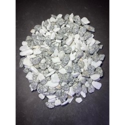 Beyaz / Benekli / Kristal / Granit / Dolomit / Taş ( 1.2 Cm. Boy / 5 Kg. ) Dekoratif Çakıl Taşı.