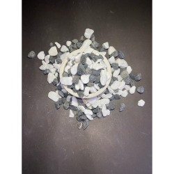  Beyaz Siyah Kristal Bazalt Dolomit ( 1-2 Cm. Boy / 3 Kg. ) Çakıl Taşı.