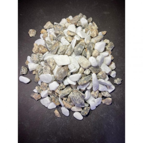 Beyaz / Sarı / Damarlı / Dolomit / Kristal / Gnays / Taş ( 1.2 Cm. Boy / 10 Kg. ) Çakıl Taşı.