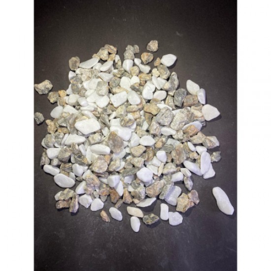 Beyaz / Sarı / Damarlı / Dolomit / Kristal / Gnays / Taş ( 1.2 Cm. Boy / 10 Kg. ) Çakıl Taşı.