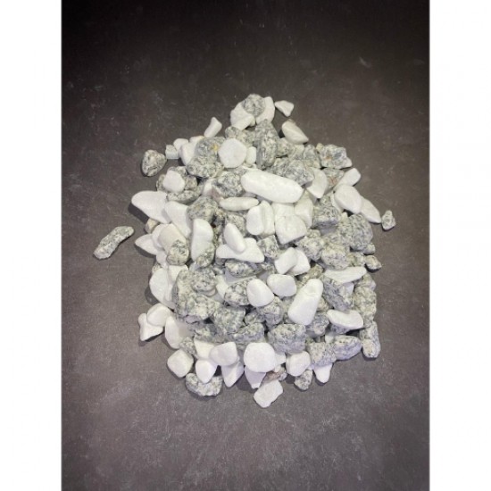 Beyaz / Benekli / Kristal / Granit / Dolomit / Taş ( 1.2 Cm. Boy / 5 Kg. ) Dekoratif Çakıl Taşı.
