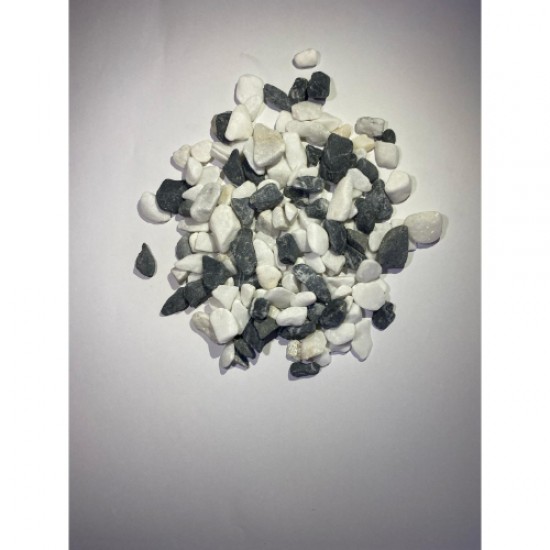 Beyaz / Antrasit / Dolomit / Kristal / Kırçıllı / Taş ( 1.2 Cm. Boy / 5 Kg. ) Çakıl Taşı.