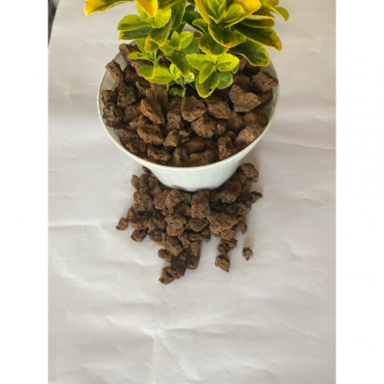 Ponza Taşı Kırmızı Lav Taşı (1-4 Cm. Boyda / 3 Litre. ) Volkanik Curuf Dekoratif Ponza Taşı